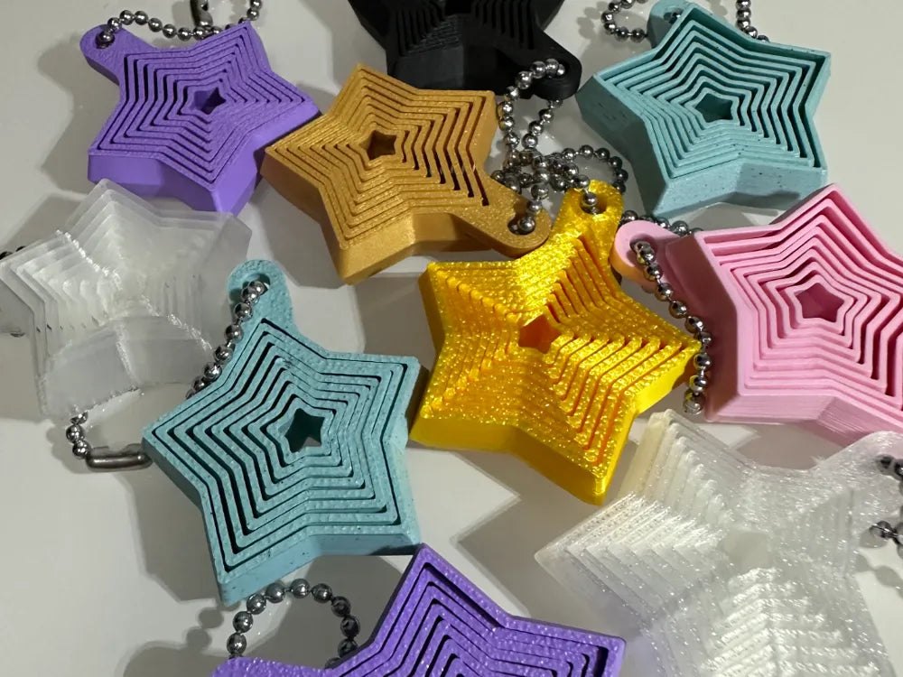Kinetic Hexagon Keychain