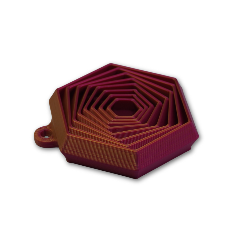 Kinetic Hexagon Keychain - Autizm